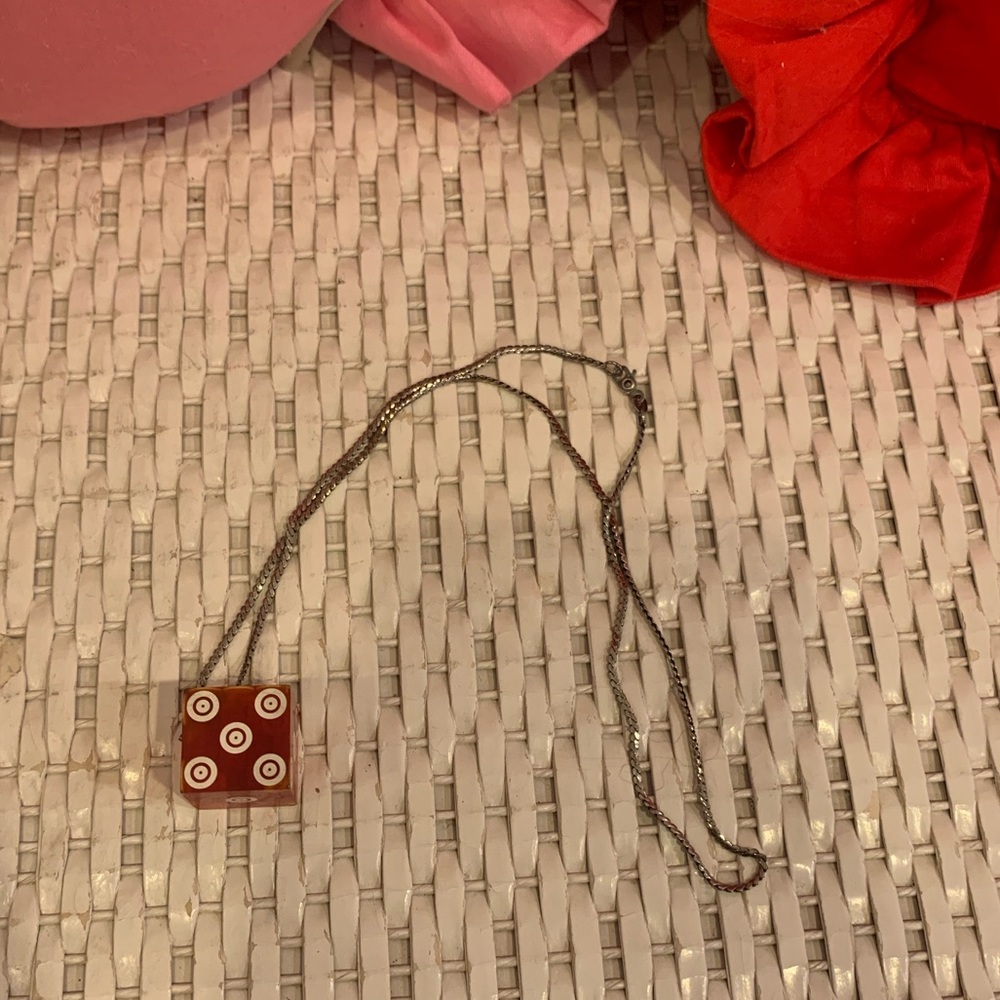 1970s dice necklace